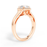 Jasmin Cushion Cut Lab Grown Diamond 18Kt Rose Gold Engagement Ring - View 3