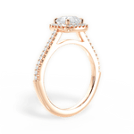 Jeanne Asscher Cut Lab Grown Diamond 18Kt Rose Gold Engagement Ring - View 2