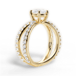 Lauren Oval Cut Lab Grown Diamond 18Kt Yellow Gold Engagement Ring - View 4