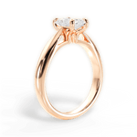 Colleen Radiant Cut Lab Grown Diamond 18Kt Rose Gold Engagement Ring - View 3