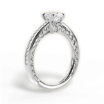Donna Pear Cut Lab Grown Diamond Platinum Engagement Ring - View 2