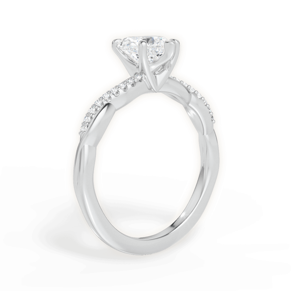 Charlotte Heart Cut Lab Grown Diamond Platinum Engagement Ring - View 2