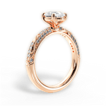 Gloria Oval Cut Lab Grown Diamond 18Kt Rose Gold Engagement Ring - View 2