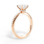Giselle Princess Cut Lab Grown Diamond 18Kt Rose Gold Engagement Ring - View 4