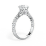 Kendra Round Cut Lab Grown Diamond Platinum Engagement Ring - View 3