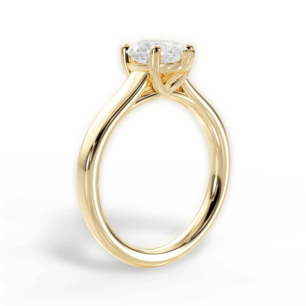 Ariana Pear Cut Lab Grown Diamond 18Kt Yellow Gold Engagement Ring - View 2