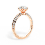 Gail Round Cut Lab Grown Diamond 18Kt Rose Gold Engagement Ring - View 4
