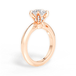 Elaine Round Cut Lab Grown Diamond 18Kt Rose Gold Engagement Ring - View 4