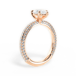 Kristen Pear Cut Lab Grown Diamond 18Kt Rose Gold Engagement Ring - View 3