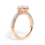 Lucy Pear Cut Lab Grown Diamond 18Kt Rose Gold Engagement Ring - View 4