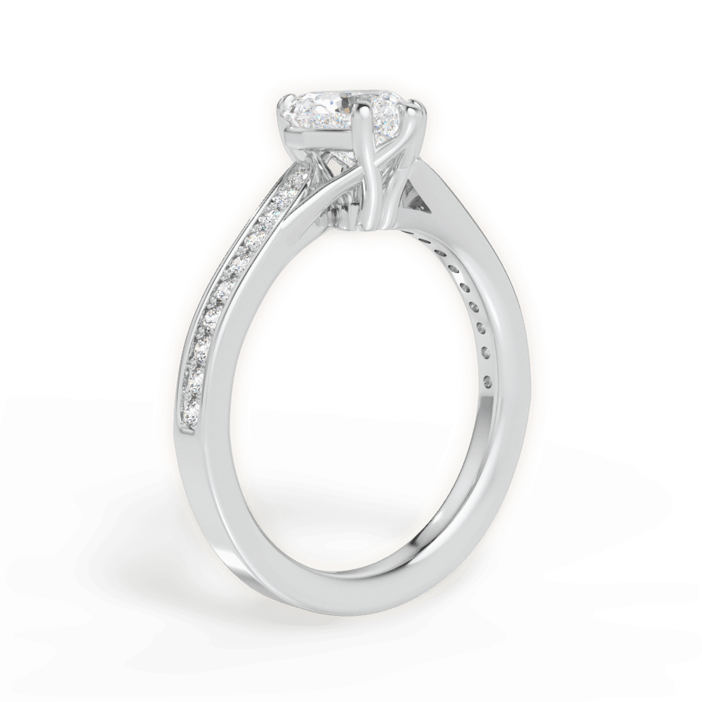 Elise Heart Cut Lab Grown Diamond 14Kt White Gold Engagement Ring - View 4