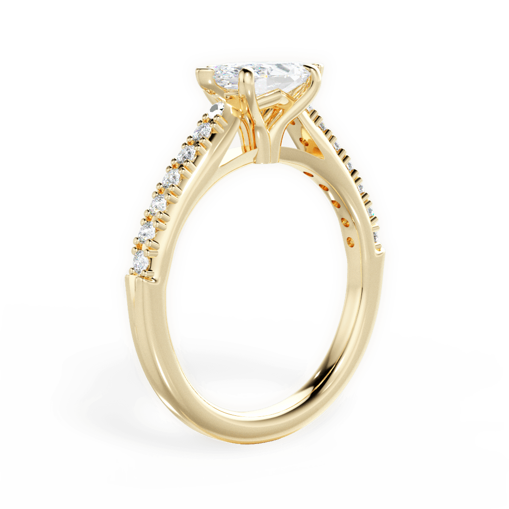 Diane Marquise Cut Lab Grown Diamond 18Kt Yellow Gold Engagement Ring - View 2