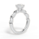Emma Round Cut Lab Grown Diamond 14Kt White Gold Engagement Ring - View 2