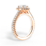 Kim Heart Cut Lab Grown Diamond 18Kt Rose Gold Engagement Ring - View 2