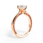 Carrie Round Cut Lab Grown Diamond 18Kt Rose Gold Engagement Ring - View 4
