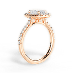 Ingrid Emerald Cut Lab Grown Diamond 18Kt Rose Gold Engagement Ring - View 2
