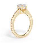 Janet Cushion Cut Lab Grown Diamond 18Kt Yellow Gold Engagement Ring - View 2
