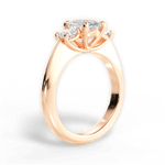 Dorothy Oval Cut Lab Grown Diamond 18Kt Rose Gold Engagement Ring - View 4