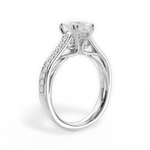 Deborah Princess Cut Lab Grown Diamond 14Kt White Gold Engagement Ring - View 2