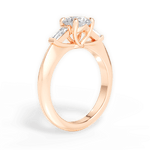 Emily Round Cut Lab Grown Diamond 18Kt Rose Gold Engagement Ring - View 4