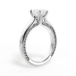 Carrie Radiant Cut Lab Grown Diamond Platinum Engagement Ring - View 3