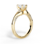 Isabel Heart Cut Lab Grown Diamond 18Kt Yellow Gold Engagement Ring - View 4