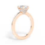 Gemma Oval Cut Lab Grown Diamond 18Kt Rose Gold Engagement Ring - View 2