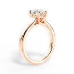 Carol Oval Cut Lab Grown Diamond 18Kt Rose Gold Engagement Ring - View 4