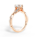 Geraldine Heart Cut Lab Grown Diamond 18Kt Rose Gold Engagement Ring - View 2