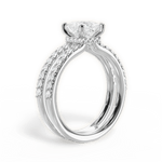 Christie Princess Cut Lab Grown Diamond 18Kt White Gold Engagement Ring - View 4