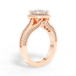 Lillian Princess Cut Lab Grown Diamond 18Kt Rose Gold Engagement Ring - View 4