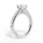 Frances Cushion Cut Lab Grown Diamond Platinum Engagement Ring - View 3