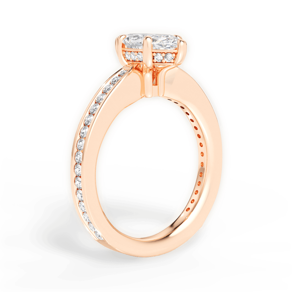 Katelyn Marquise Cut Lab Grown Diamond 18Kt Rose Gold Engagement Ring - View 4