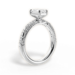 Gloria Emerald Cut Lab Grown Diamond Platinum Engagement Ring - View 4