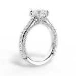 Lindsay Asscher Cut Lab Grown Diamond Platinum Engagement Ring - View 3