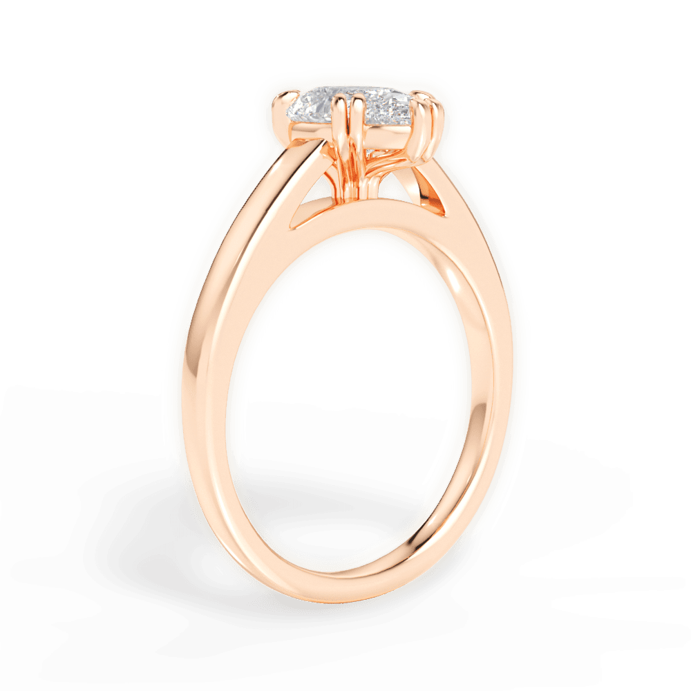Courtney Pear Cut Lab Grown Diamond 18Kt Rose Gold Engagement Ring - View 3