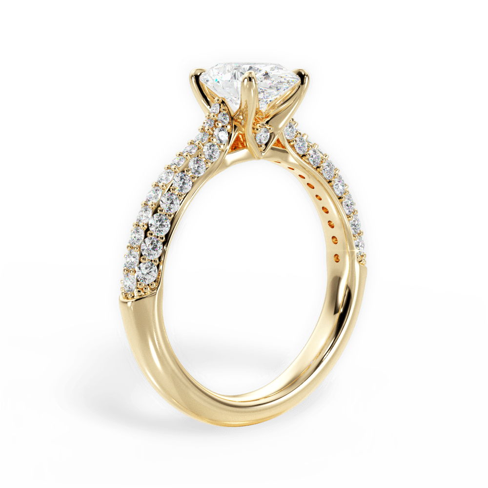 Kira Oval Cut Lab Grown Diamond 18Kt Yellow Gold Engagement Ring - View 2