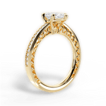 Donna Marquise Cut Lab Grown Diamond 18Kt Yellow Gold Engagement Ring - View 3