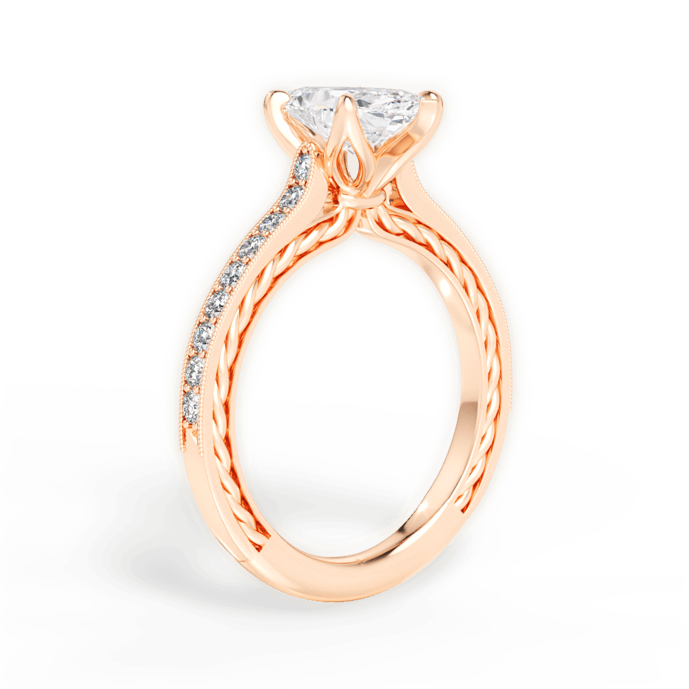 Gilda Marquise Cut Lab Grown Diamond 18Kt Rose Gold Engagement Ring - View 3