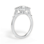 Jenna Round Cut Lab Grown Diamond Platinum Engagement Ring - View 3
