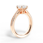 Elise Princess Cut Lab Grown Diamond 18Kt Rose Gold Engagement Ring - View 2