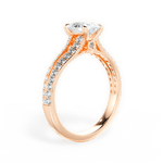 Kendra Oval Cut Lab Grown Diamond 18Kt Rose Gold Engagement Ring - View 3