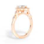 Julie Heart Cut Lab Grown Diamond 18Kt Rose Gold Engagement Ring - View 3