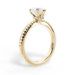 Giselle Heart Cut Lab Grown Diamond 18Kt Yellow Gold Engagement Ring - View 4