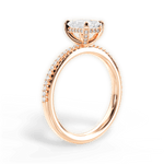 Helen Radiant Cut Lab Grown Diamond 18Kt Rose Gold Engagement Ring - View 2