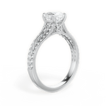 Kendra Cushion Cut Lab Grown Diamond Platinum Engagement Ring - View 2