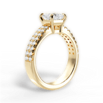 Kayla Princess Cut Lab Grown Diamond 18Kt Yellow Gold Engagement Ring - View 3