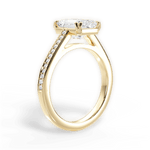 Denise Emerald Cut Lab Grown Diamond 18Kt Yellow Gold Engagement Ring - View 2