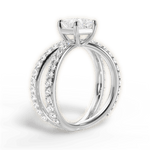 Lauren Princess Cut Lab Grown Diamond 14Kt White Gold Engagement Ring - View 3