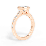 Deanna Oval Cut Lab Grown Diamond 18Kt Rose Gold Engagement Ring - View 2